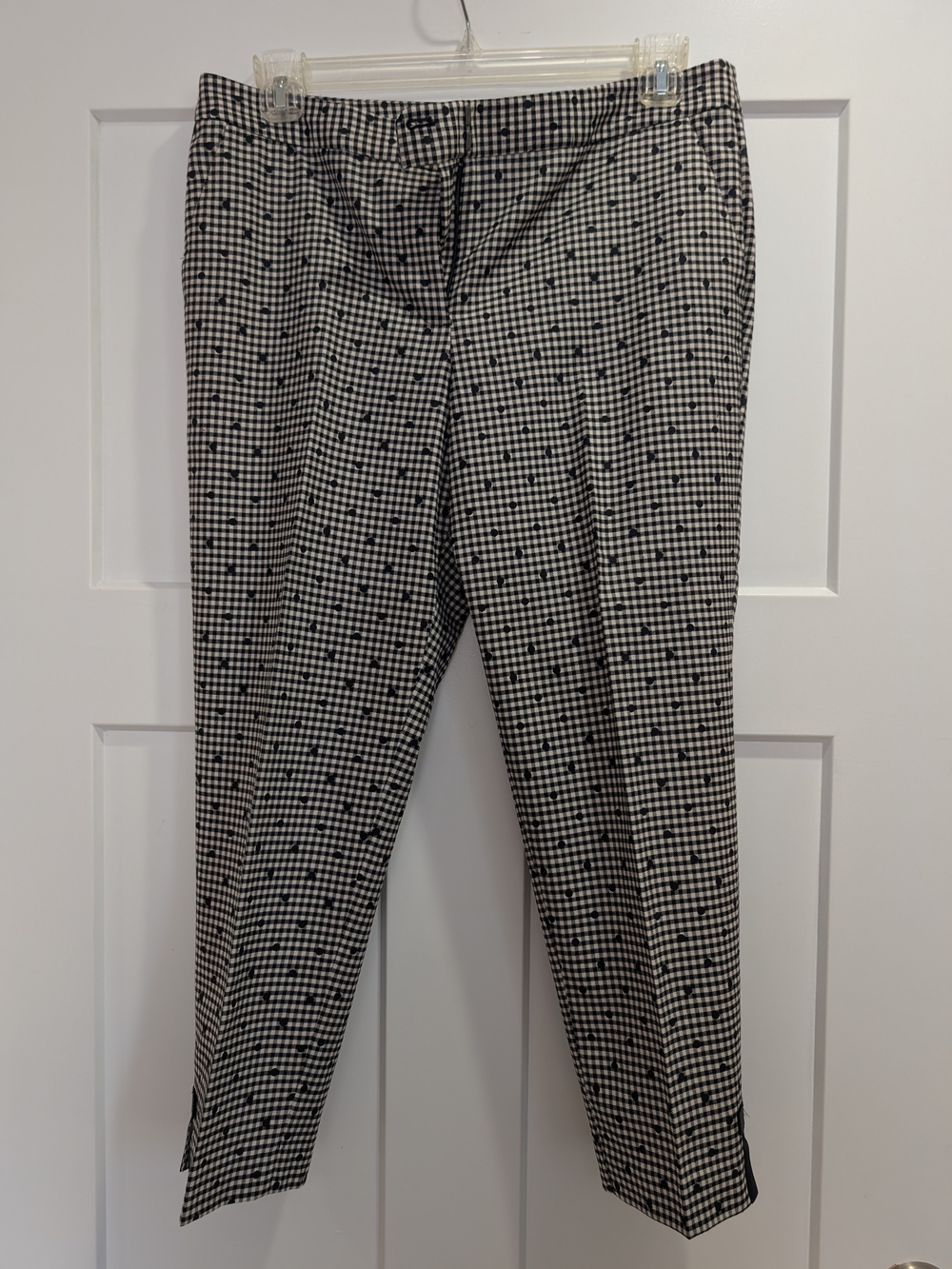 Talbots Black and White Gingham Ankle Pants